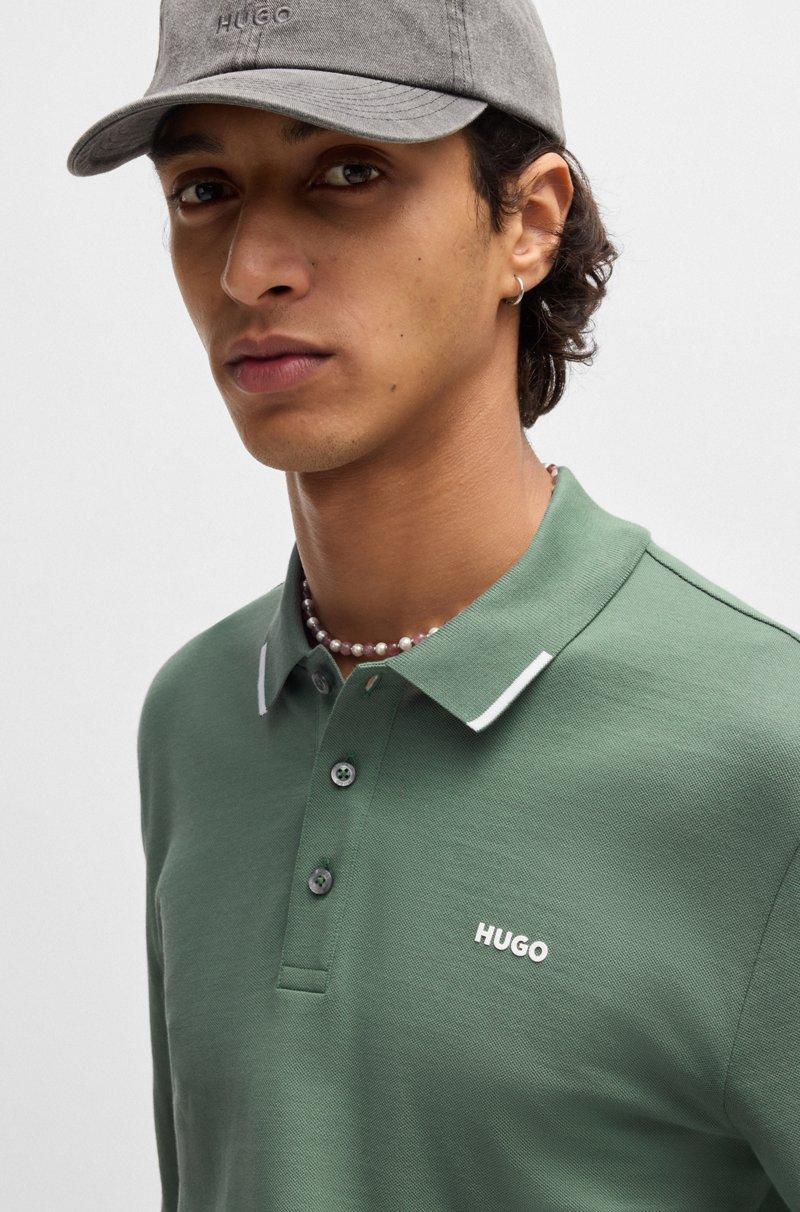 Hugo Boss Polo De Piqué De Algodón Con Detalle De Logo