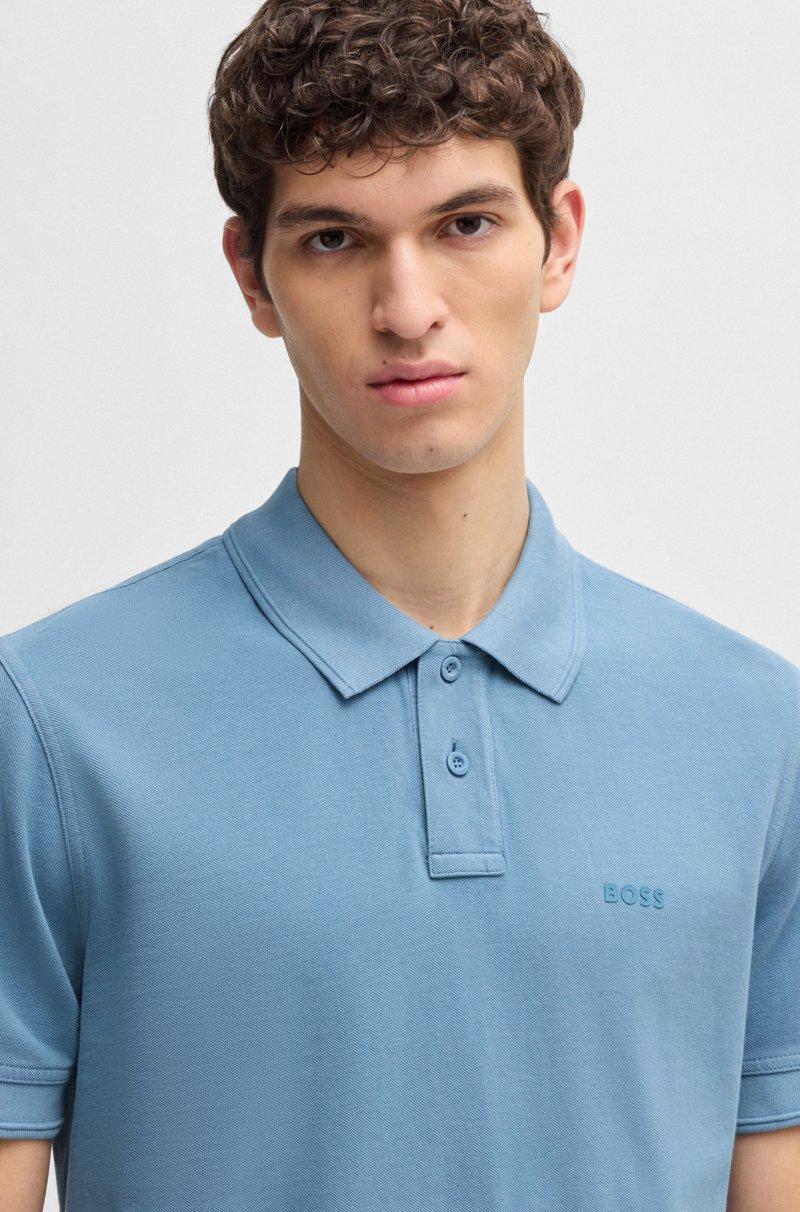 Hugo Boss Polo De Piqué De Algodón Con Logo Estampado