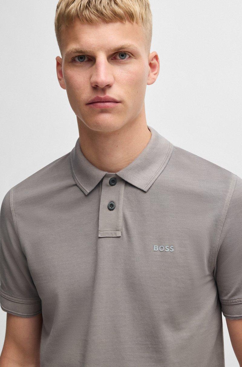 Hugo Boss Polo De Piqué De Algodón Con Logo Estampado