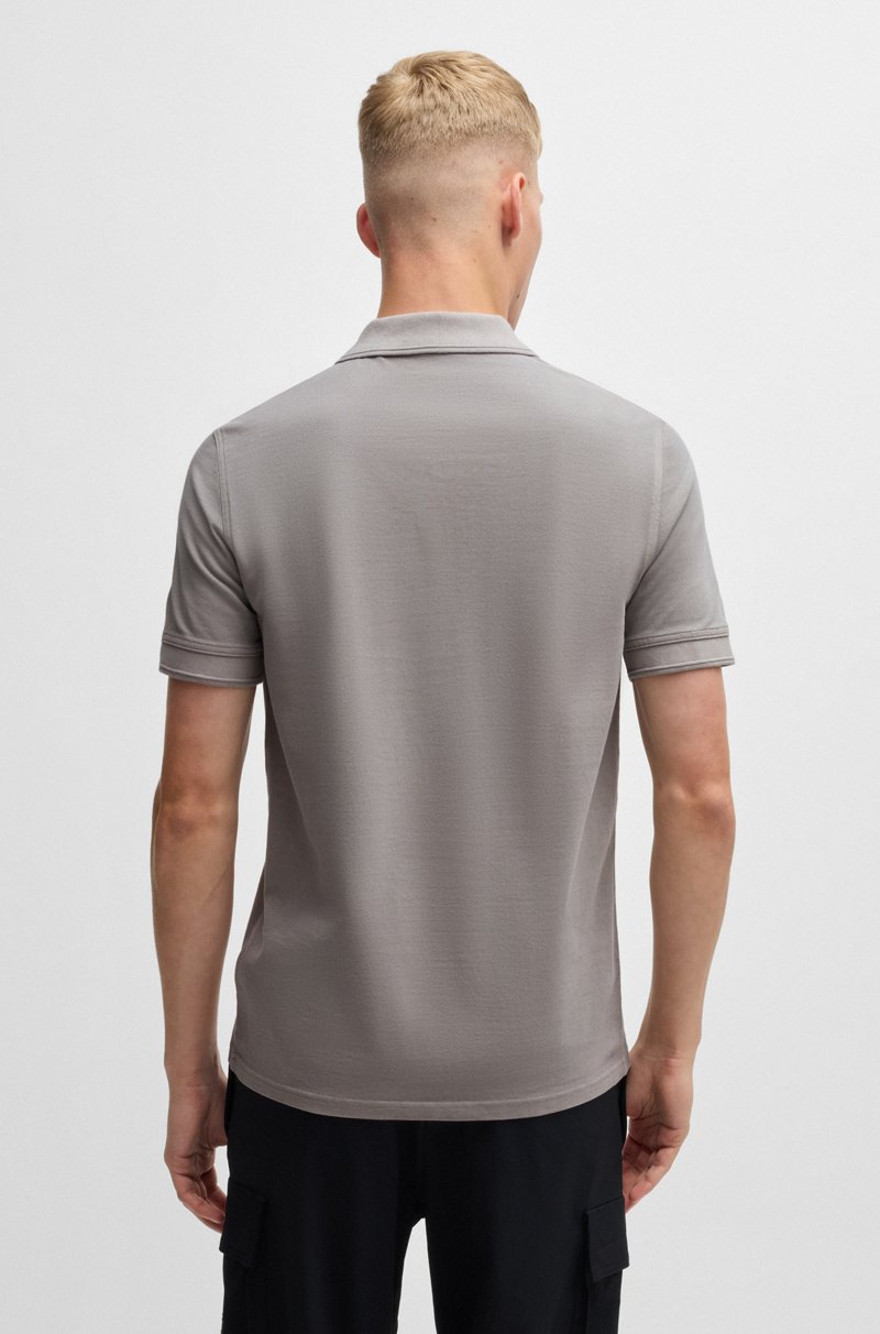 Hugo Boss Polo De Piqué De Algodón Con Logo Estampado