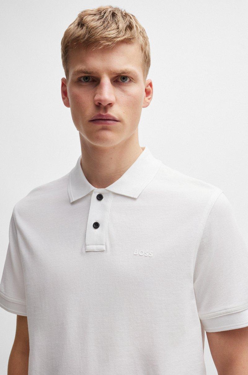 Hugo Boss Polo De Piqué De Algodón Con Logo Estampado