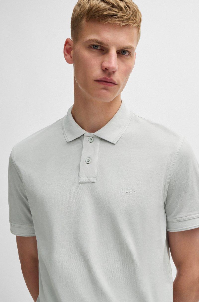 Hugo Boss Polo De Piqué De Algodón Con Logo Estampado