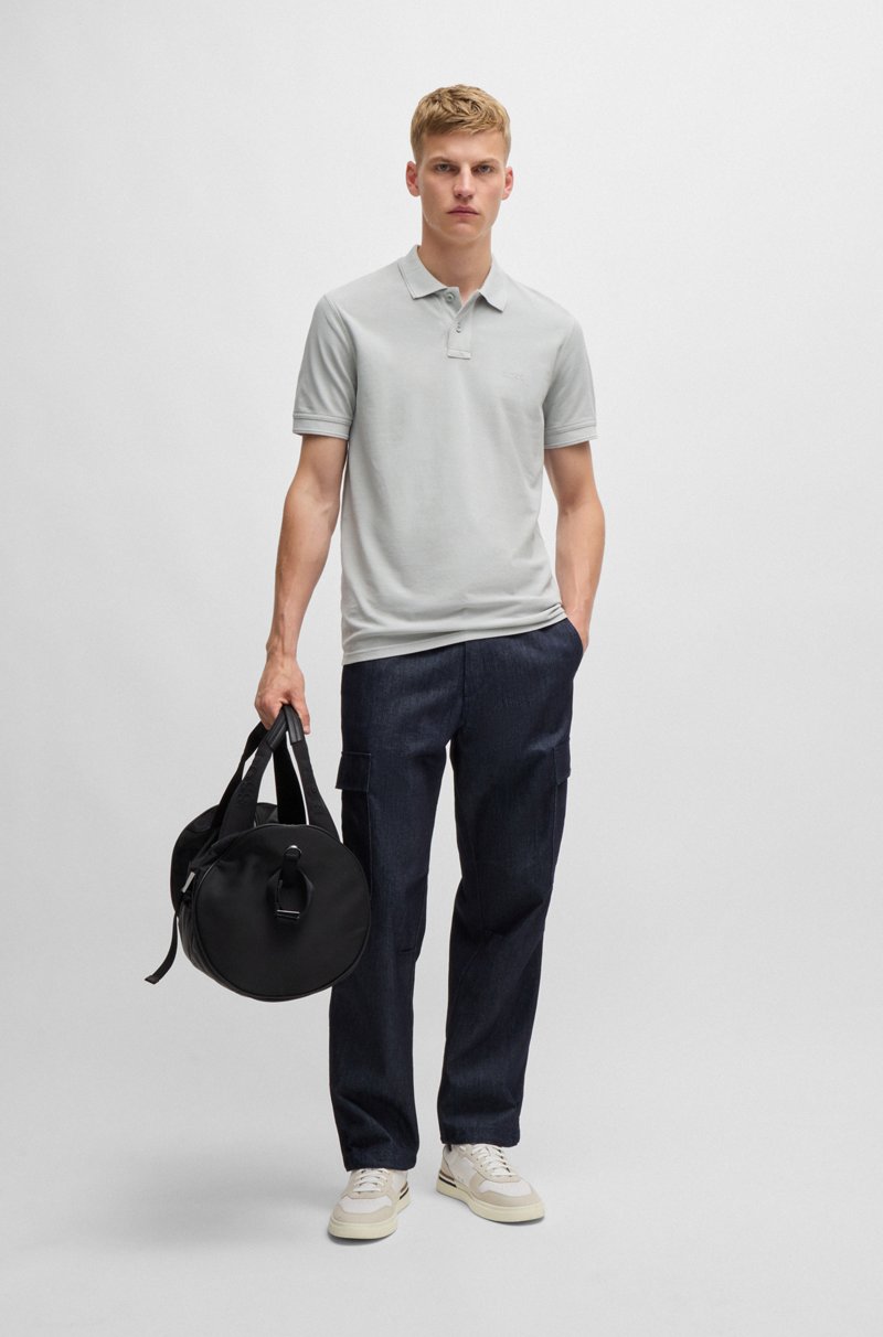 Hugo Boss Polo De Piqué De Algodón Con Logo Estampado