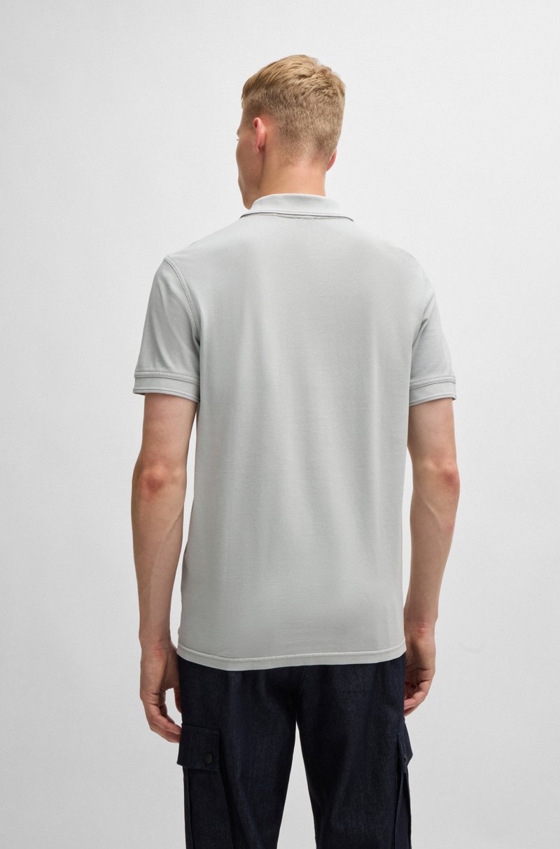 Hugo Boss Polo De Piqué De Algodón Con Logo Estampado