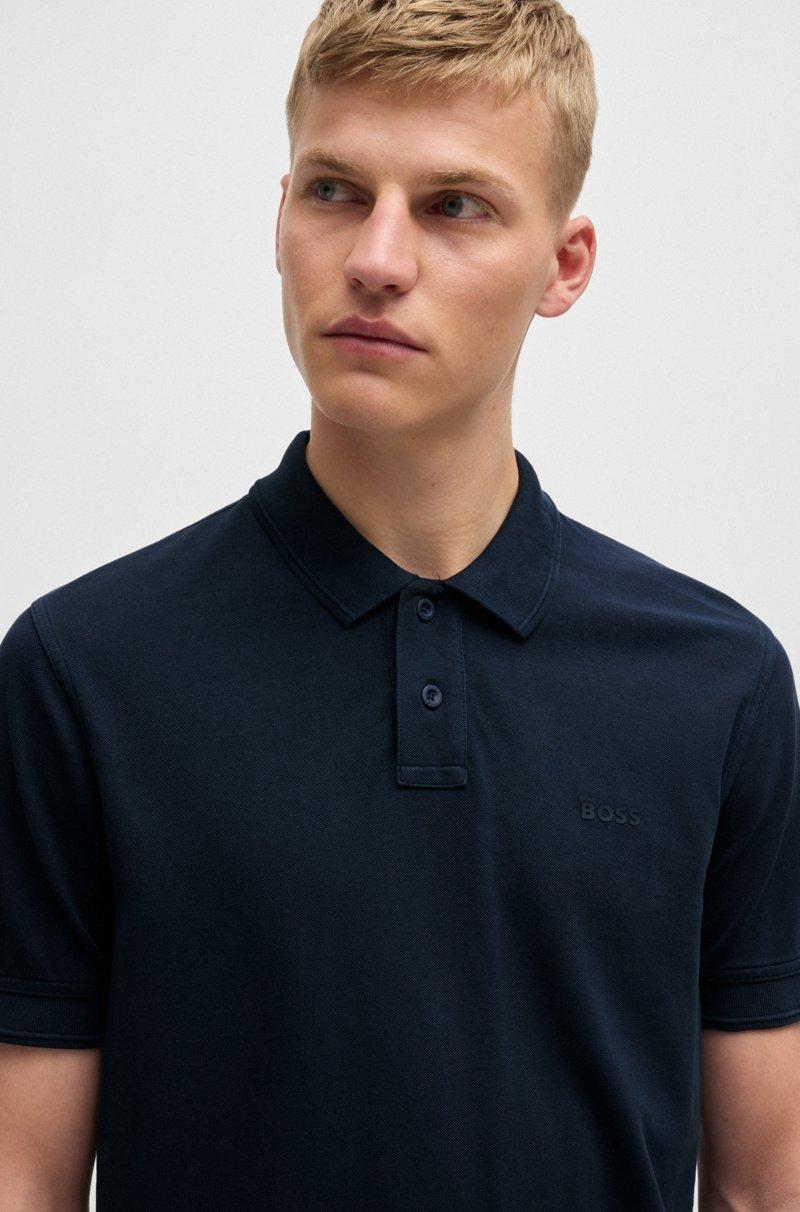 Hugo Boss Polo De Piqué De Algodón Con Logo Estampado