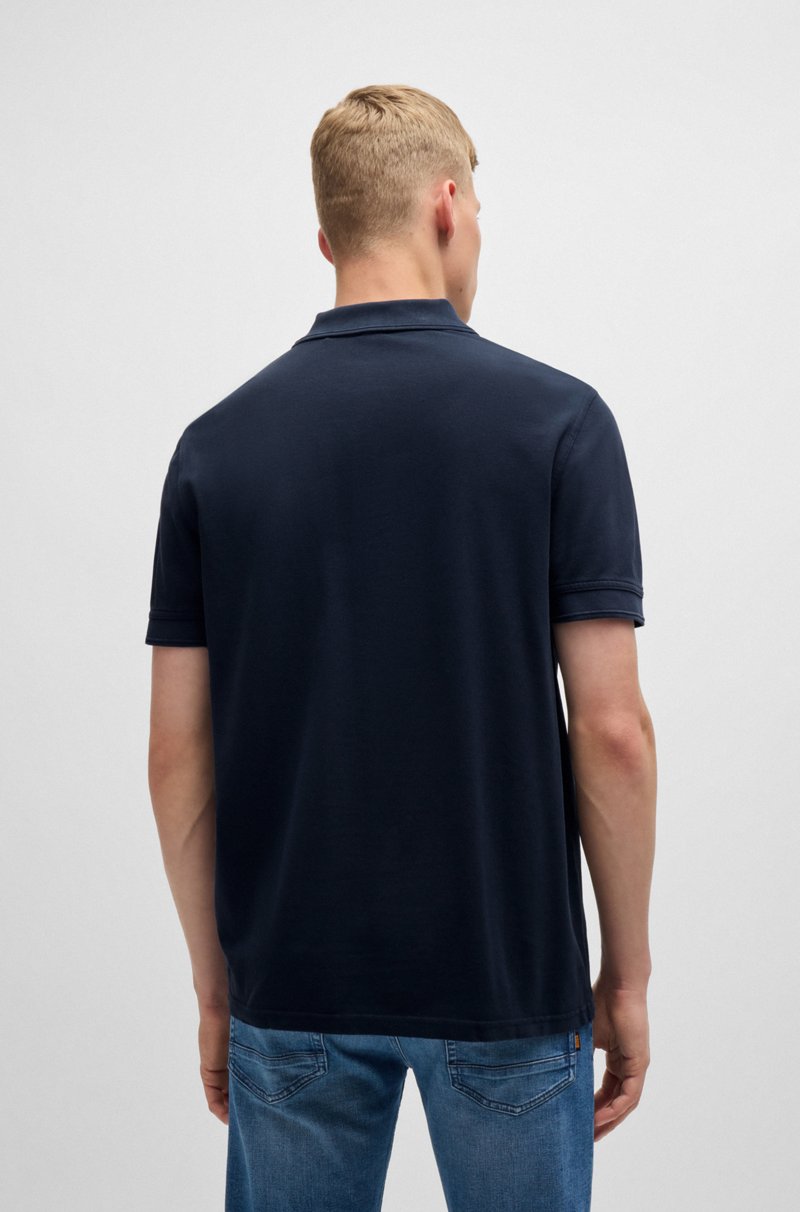 Hugo Boss Polo De Piqué De Algodón Con Logo Estampado