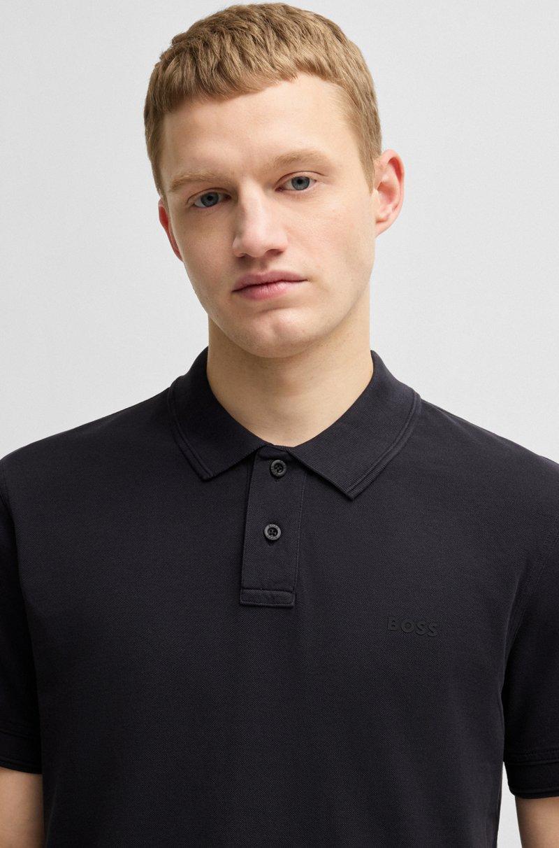 Hugo Boss Polo De Piqué De Algodón Con Logo Estampado