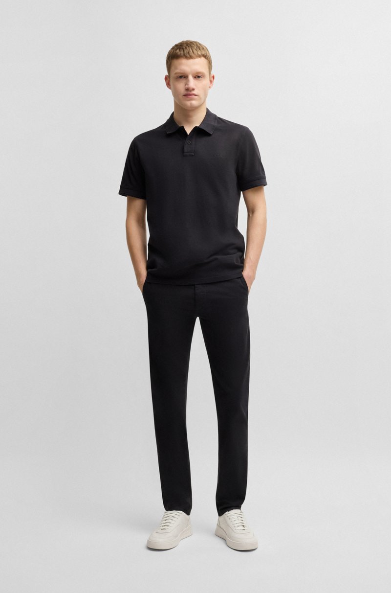 Hugo Boss Polo De Piqué De Algodón Con Logo Estampado