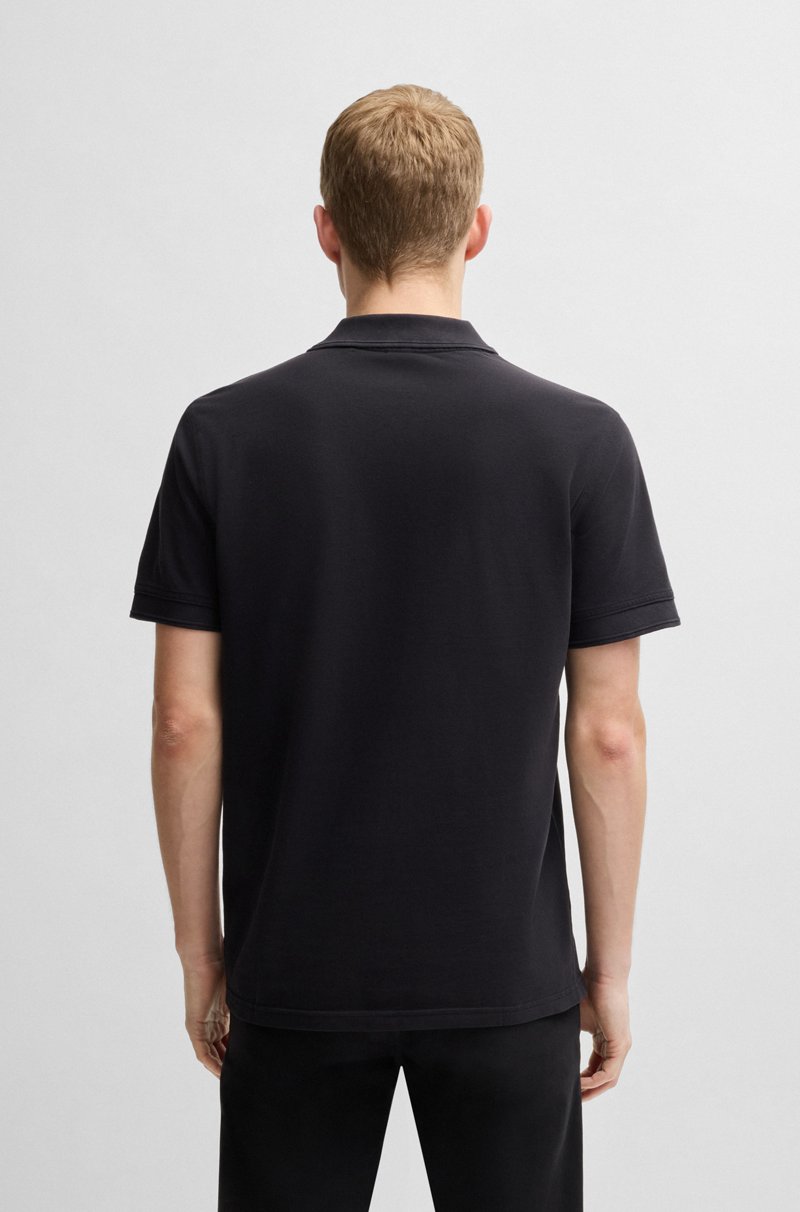 Hugo Boss Polo De Piqué De Algodón Con Logo Estampado