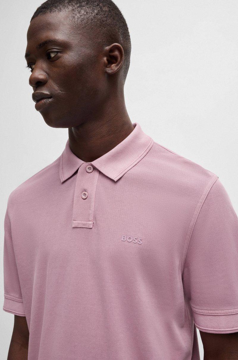 Hugo Boss Polo De Piqué De Algodón Con Logo Estampado