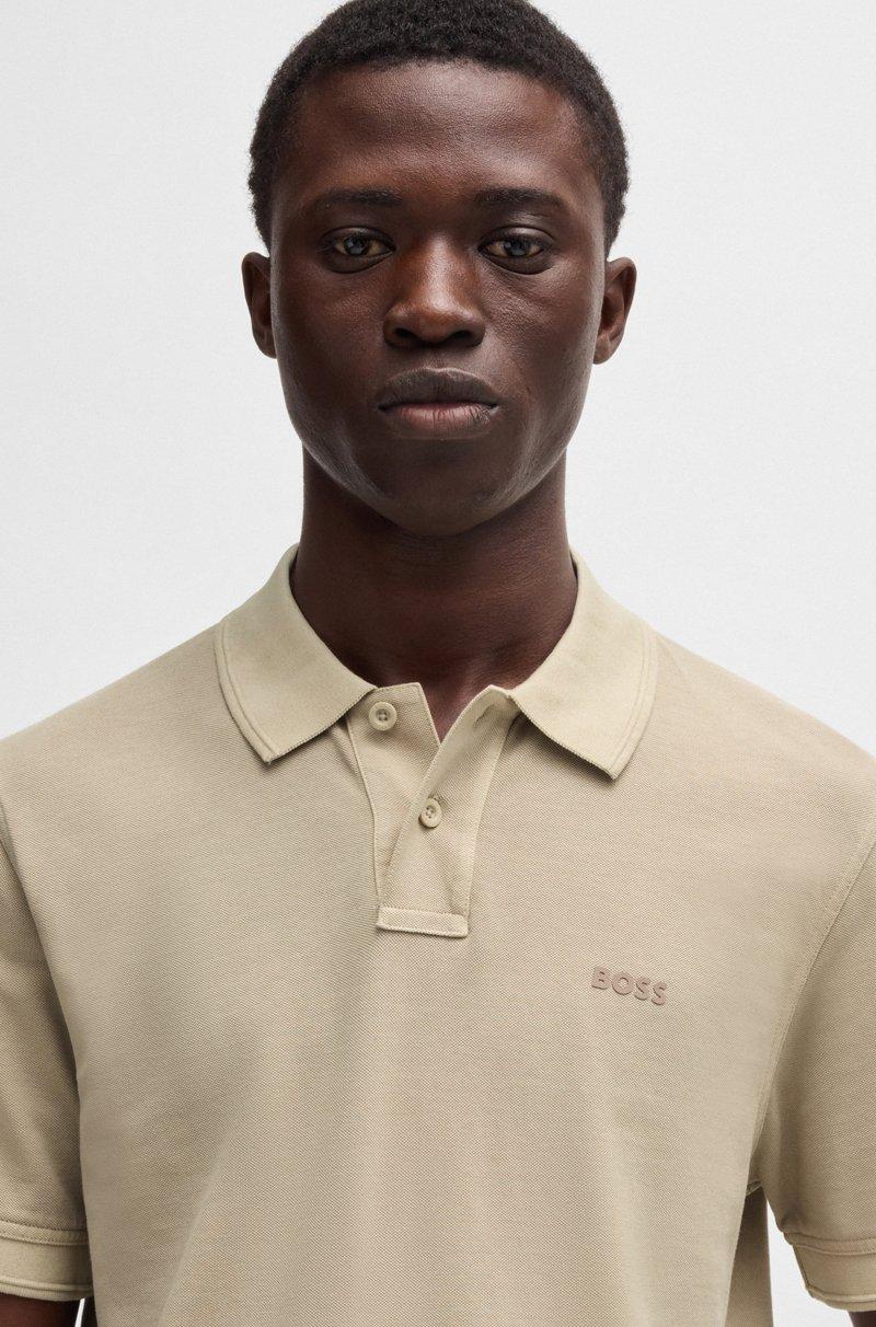 Hugo Boss Polo De Piqué De Algodón Con Logo Estampado