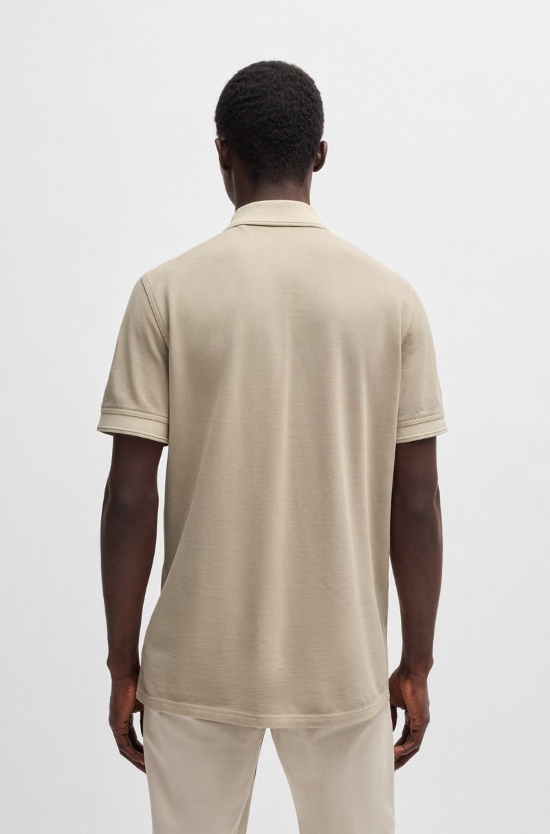 Hugo Boss Polo De Piqué De Algodón Con Logo Estampado