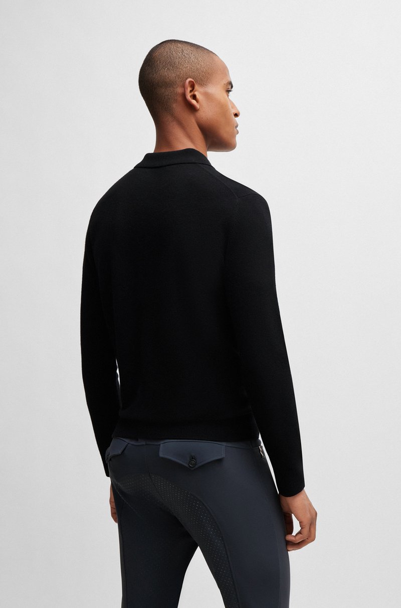 Hugo Boss Polo De Punto Para Equitación En Mezcla De Cashmere Y Algodón