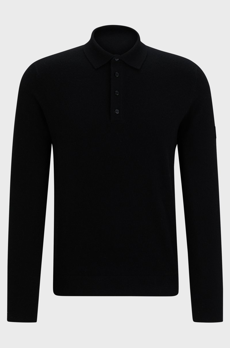 Hugo Boss Polo de punto para equitación en mezcla de cashmere y algodón