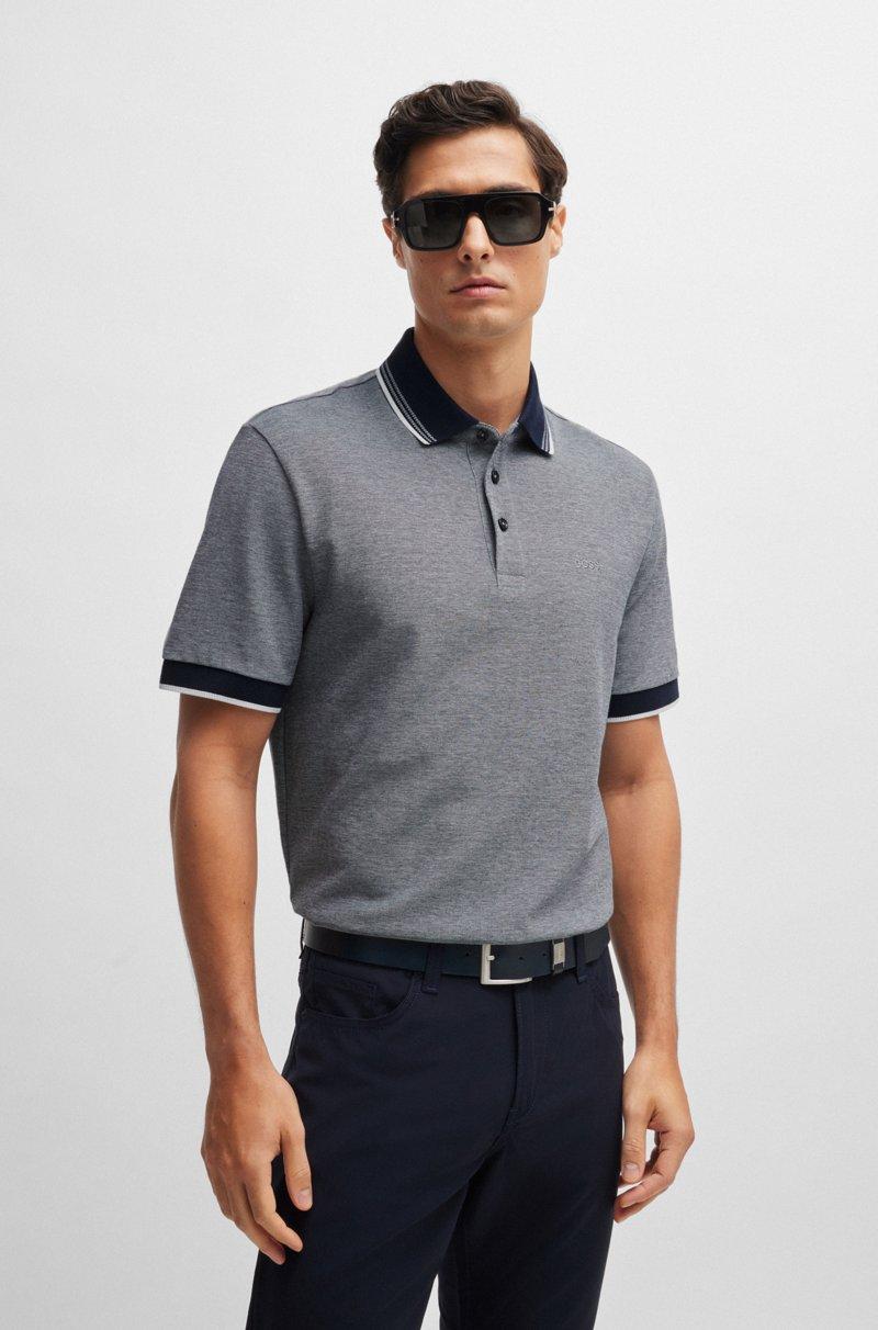 Hugo Boss Polo en piqué de algodón Oxford con detalle de logo