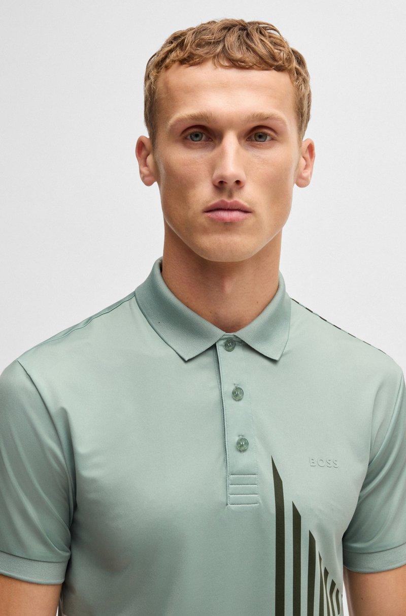 Hugo Boss Polo Paddy Active De Punto Elástico Con Estampado Digital