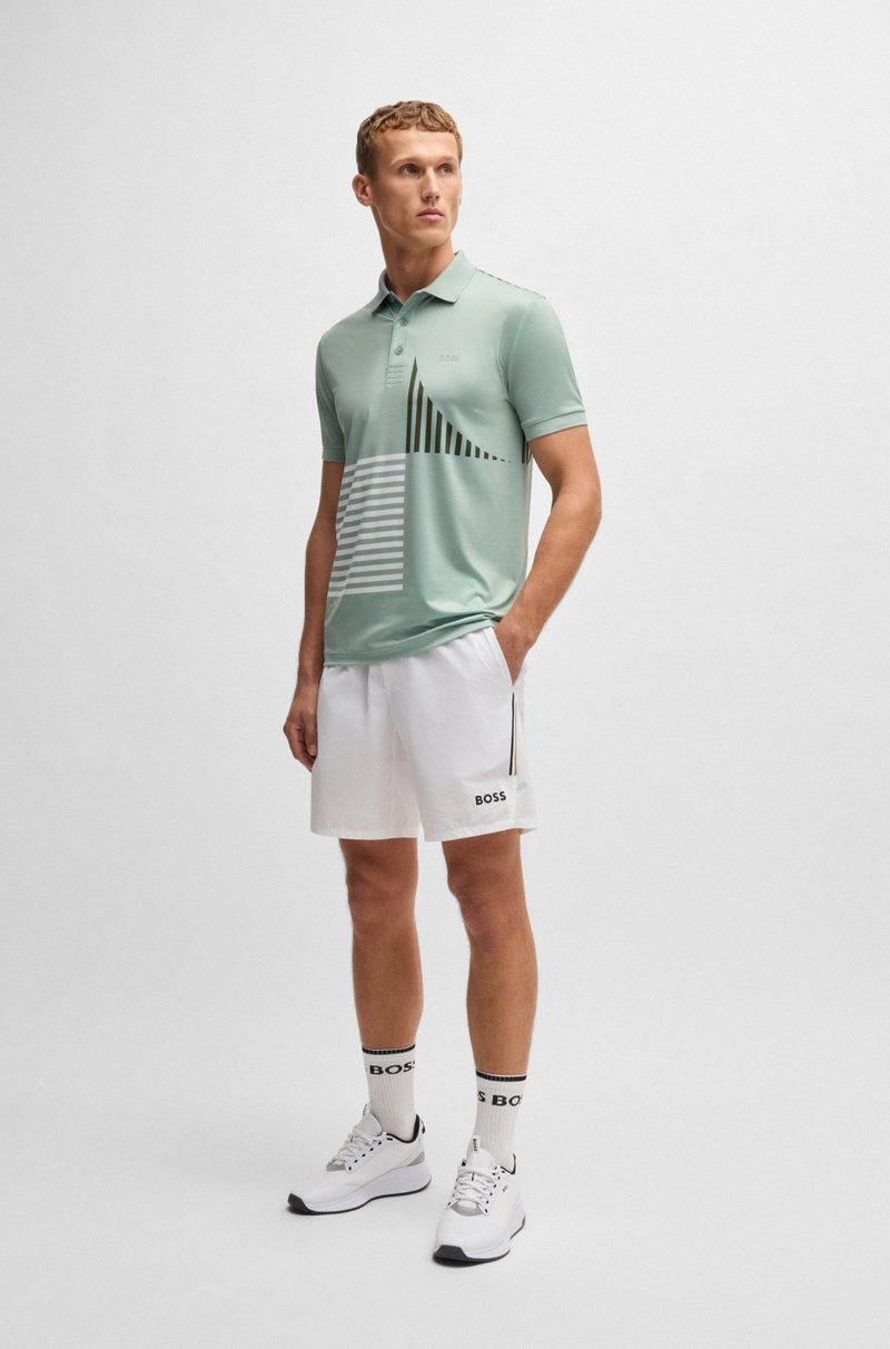 Hugo Boss Polo Paddy Active De Punto Elástico Con Estampado Digital
