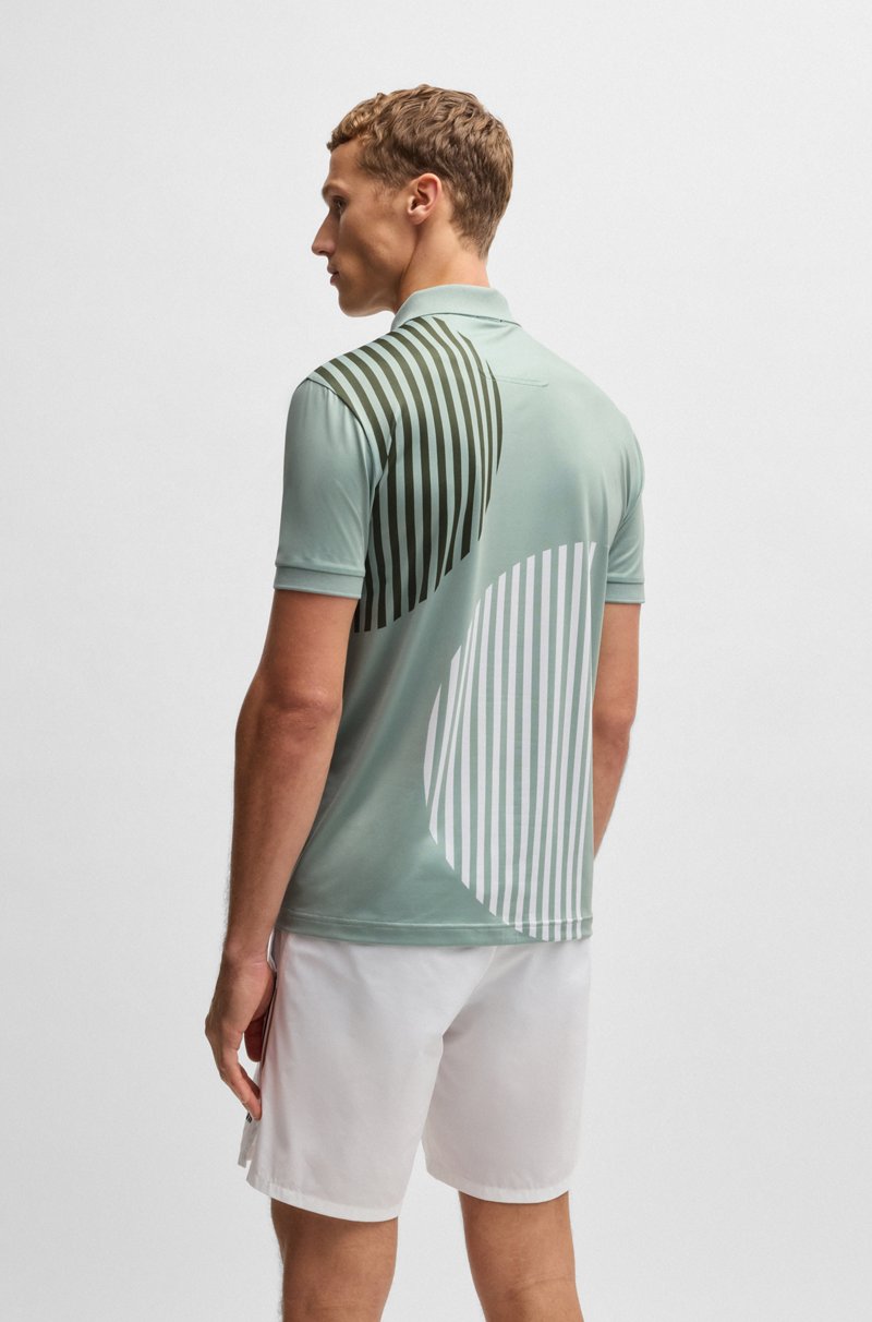 Hugo Boss Polo Paddy Active De Punto Elástico Con Estampado Digital