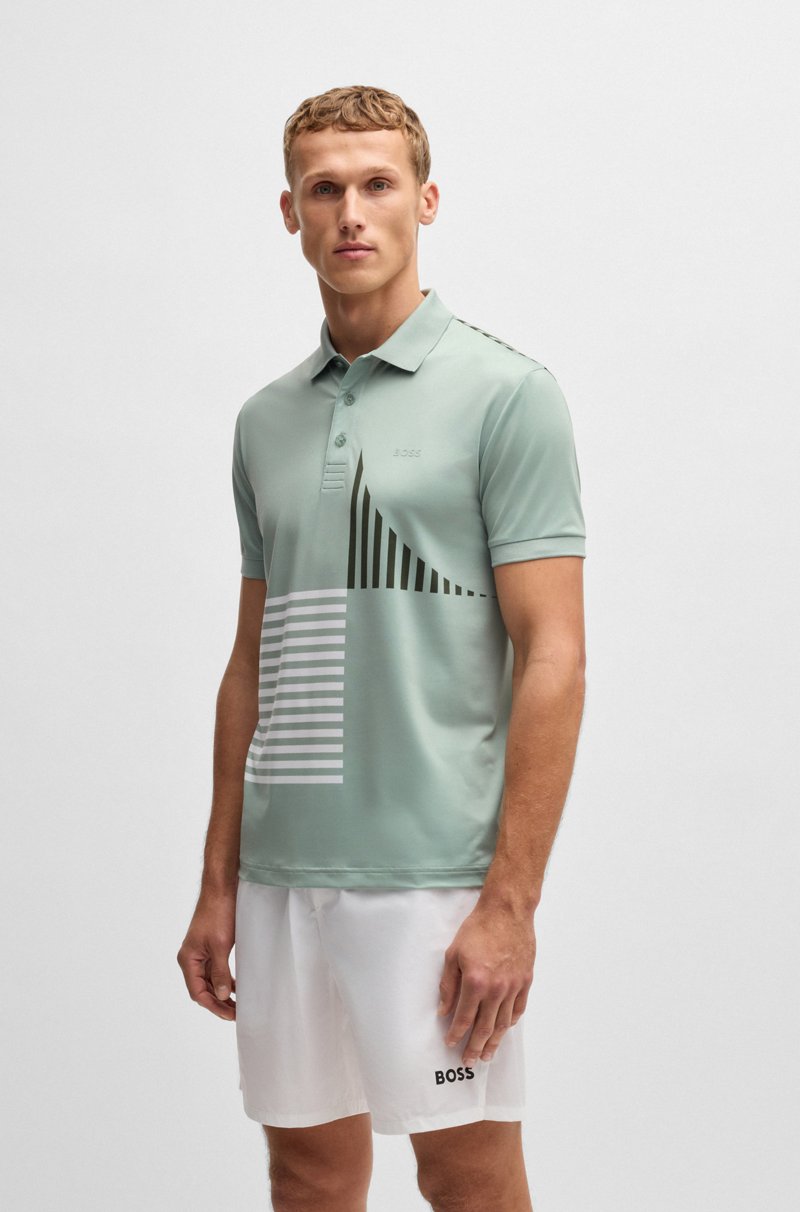 Hugo Boss Polo Paddy Active de punto elástico con estampado digital