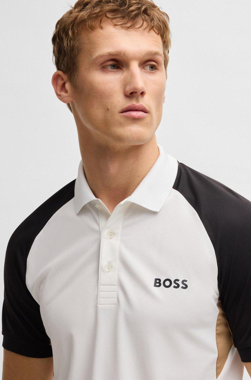 Hugo Boss Polo Paddy Activo Con Bloques De Color Y Apliques De Malla