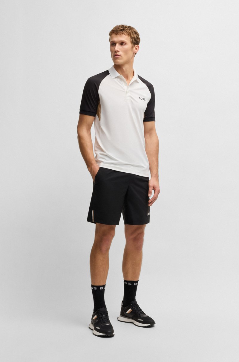 Hugo Boss Polo Paddy Activo Con Bloques De Color Y Apliques De Malla