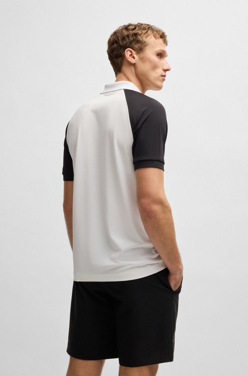 Hugo Boss Polo Paddy Activo Con Bloques De Color Y Apliques De Malla