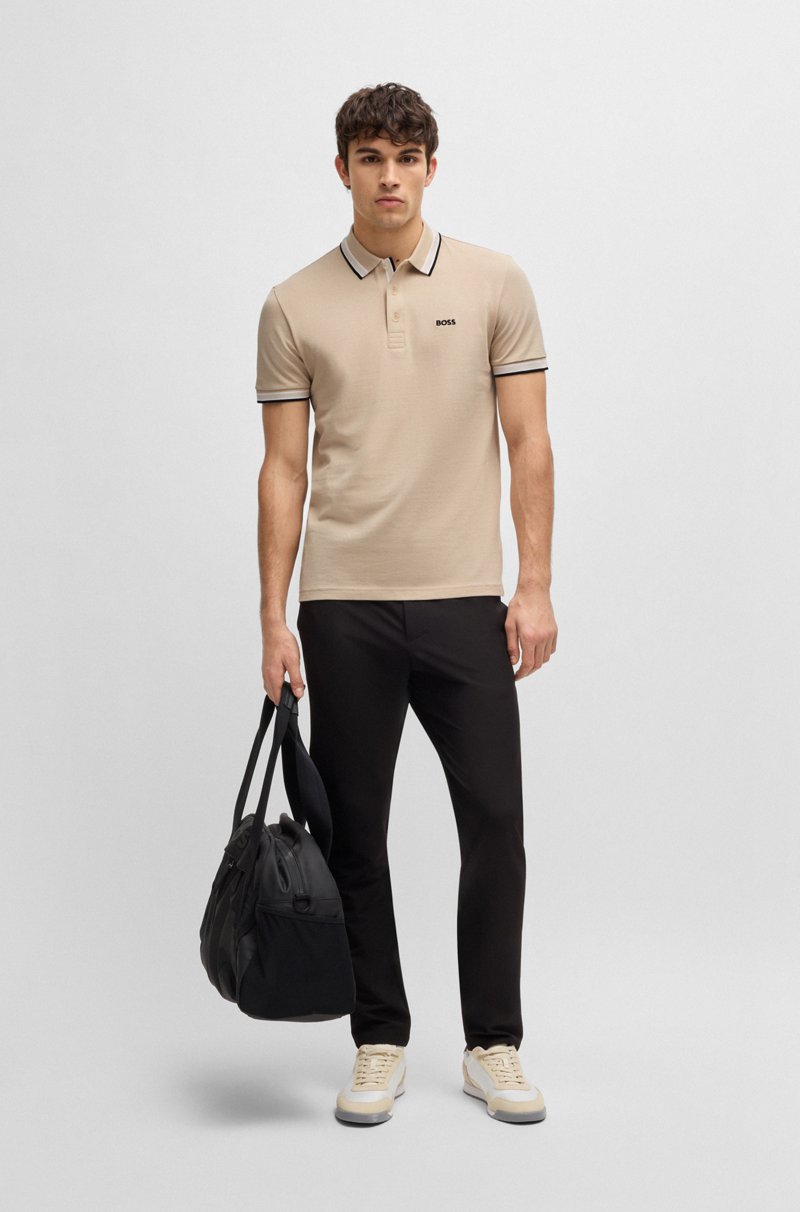 Hugo Boss Polo Paddy De Piqué De Algodón Con Logo En El Reverso Del Cuello