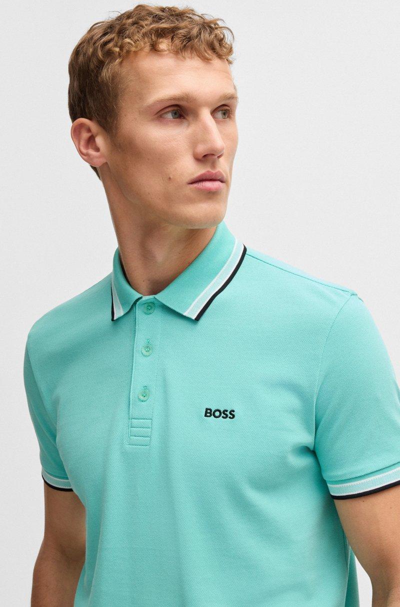 Hugo Boss Polo Paddy De Piqué De Algodón Con Logo En El Reverso Del Cuello