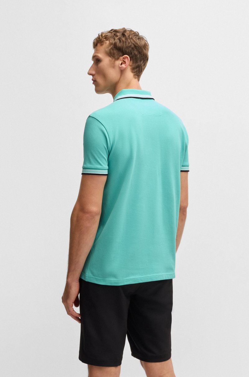 Hugo Boss Polo Paddy De Piqué De Algodón Con Logo En El Reverso Del Cuello