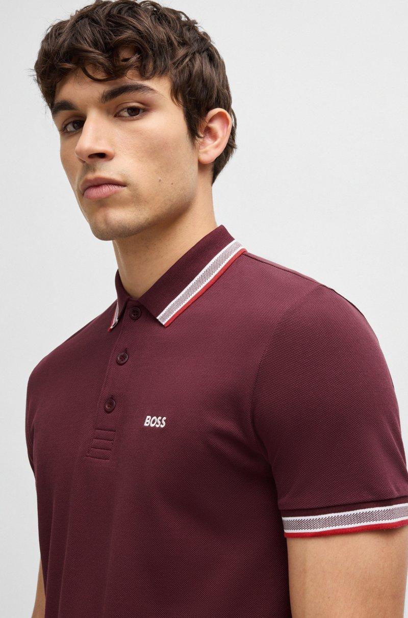 Hugo Boss Polo Paddy De Piqué De Algodón Con Logo En El Reverso Del Cuello