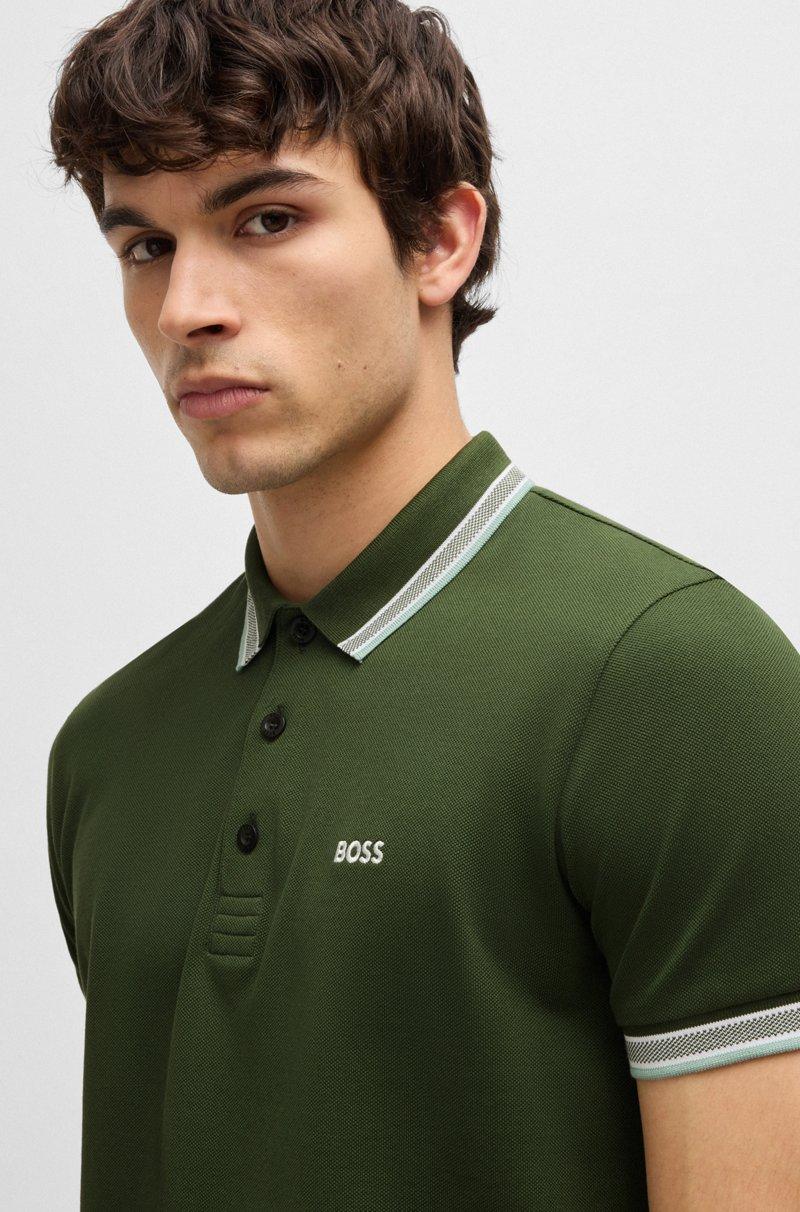 Hugo Boss Polo Paddy De Piqué De Algodón Con Logo En El Reverso Del Cuello
