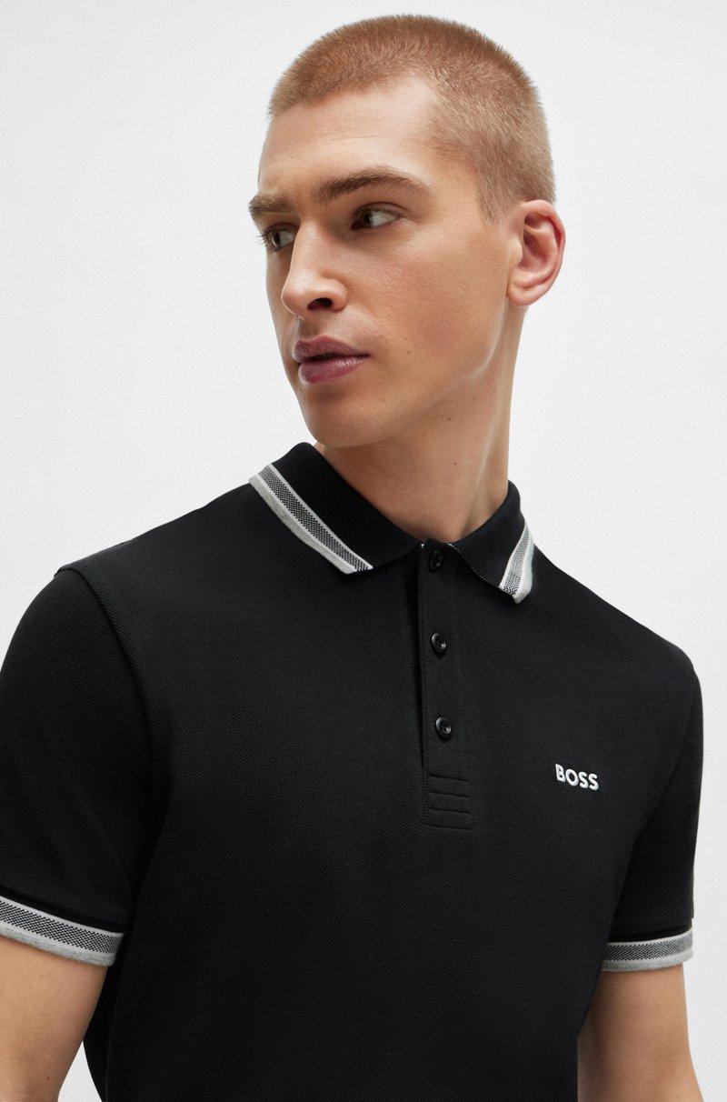 Hugo Boss Polo Paddy De Piqué De Algodón Con Logo En El Reverso Del Cuello