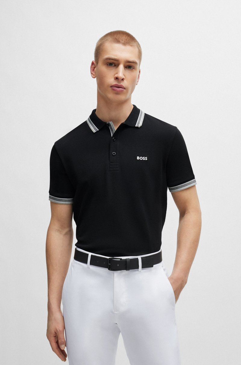 Hugo Boss Polo Paddy de piqué de algodón con logo en el reverso del cuello