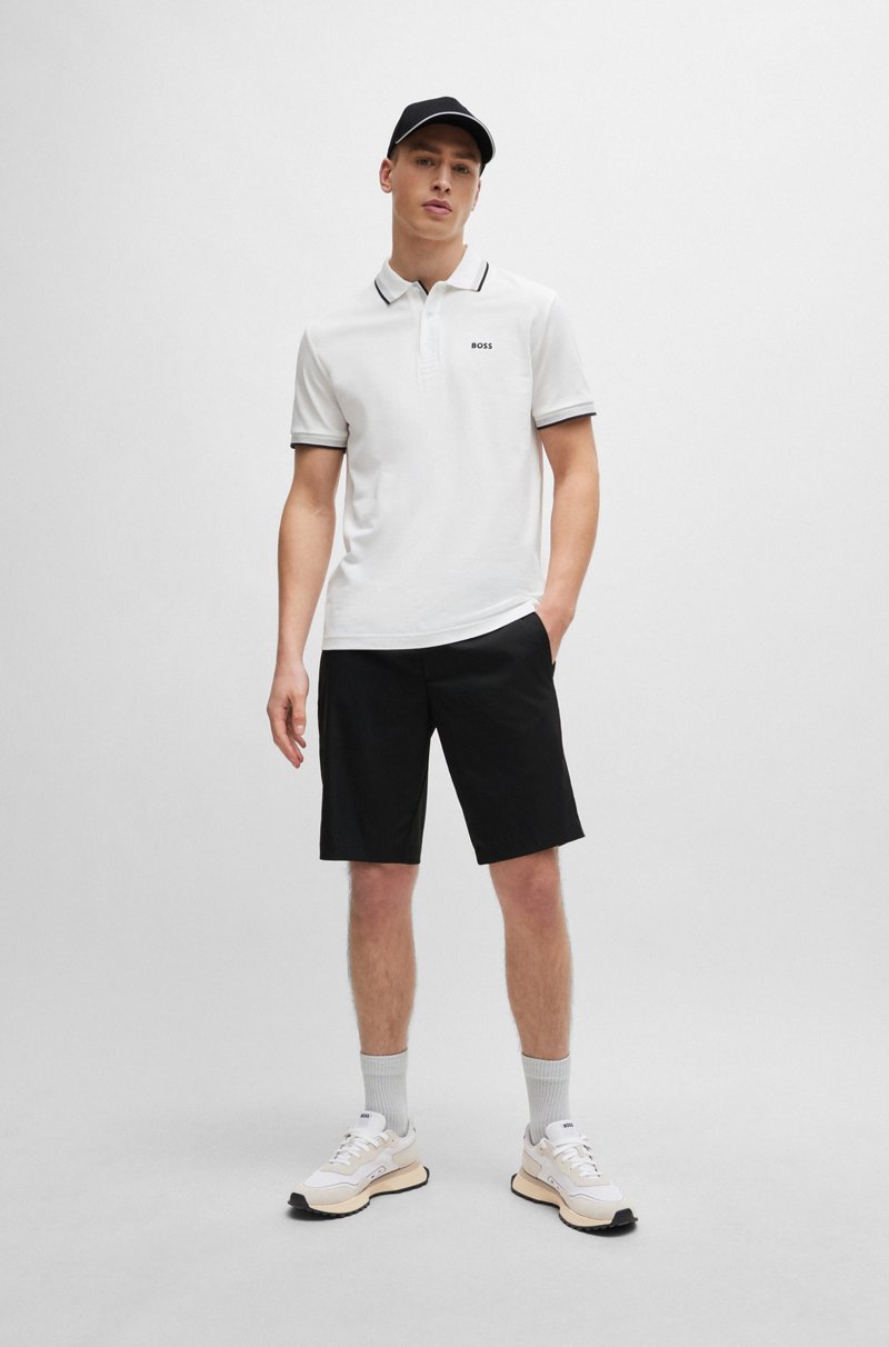 Hugo Boss Polo Paddy De Piqué De Algodón Con Logo En El Reverso Del Cuello