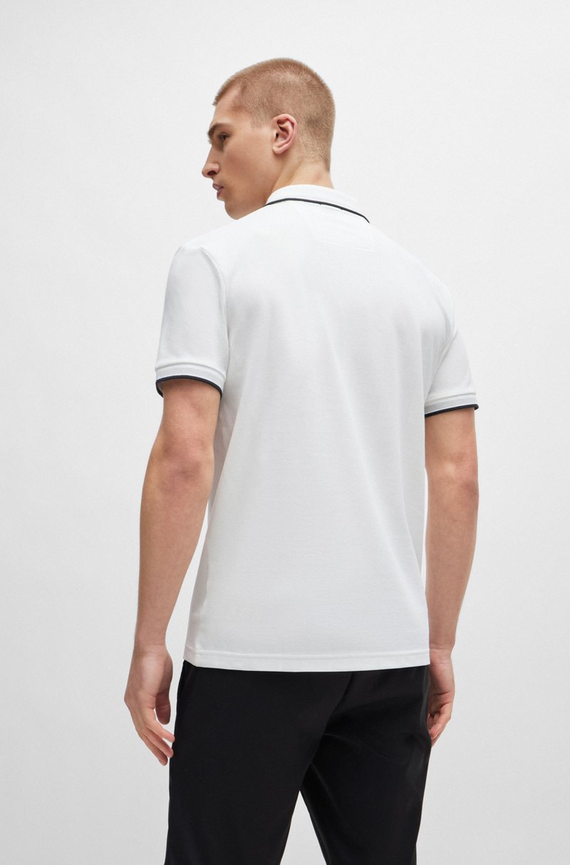 Hugo Boss Polo Paddy De Piqué De Algodón Con Logo En El Reverso Del Cuello