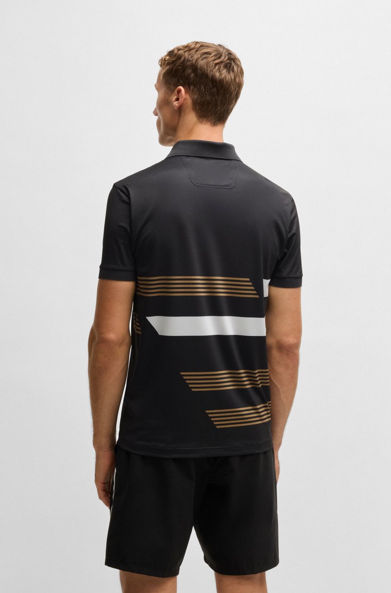 Hugo Boss Polo Paddy En Punto Elástico Con Estampado De Rayas