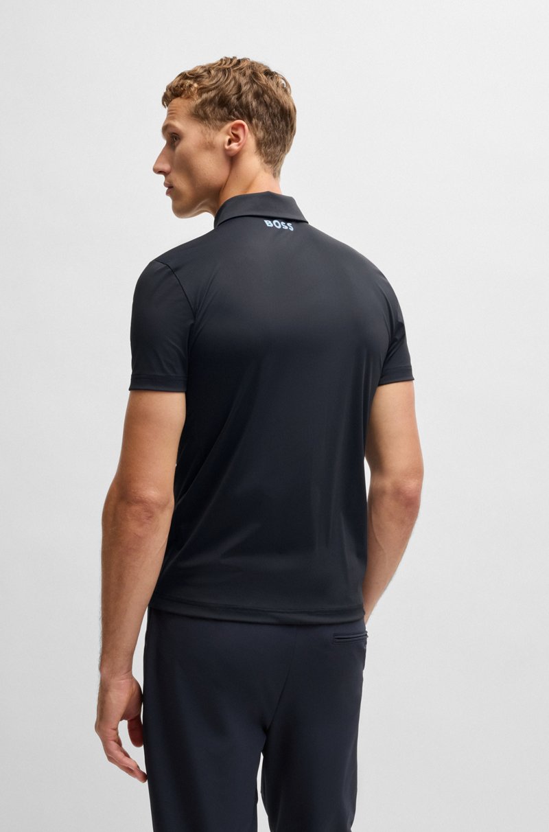 Hugo Boss Polo Paddy En Tejido De Canalé De Secado Rápido