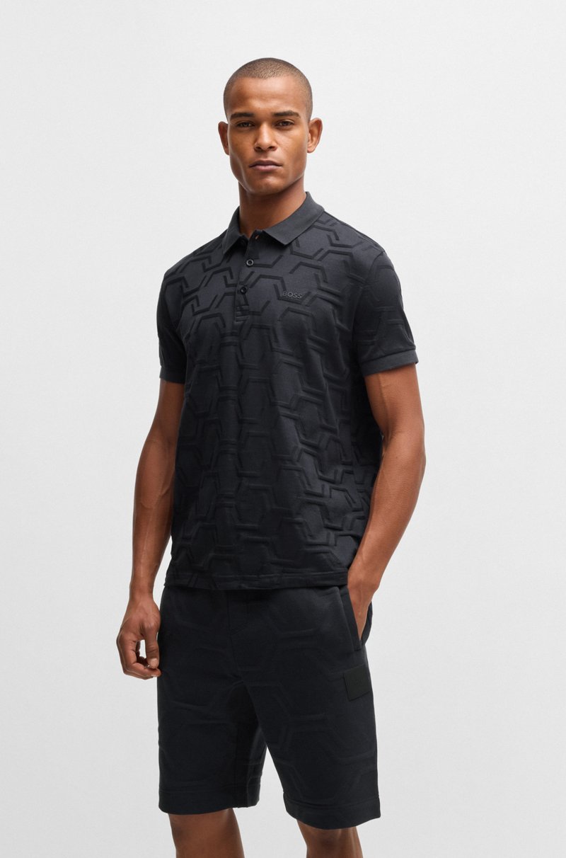 Hugo Boss Polo Paddy relaxed fit en algodón mercerizado guateado