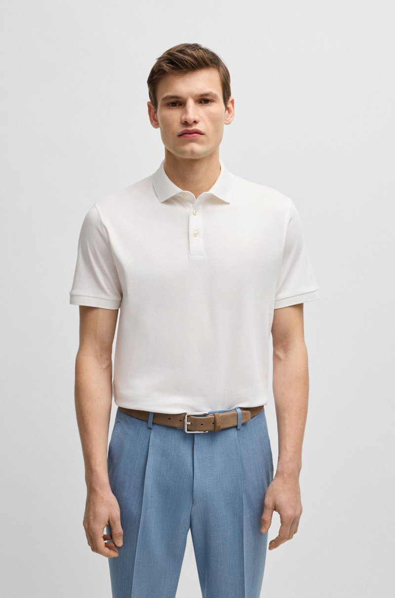 Hugo Boss Polo regular fit de algodón italiano mercerizado