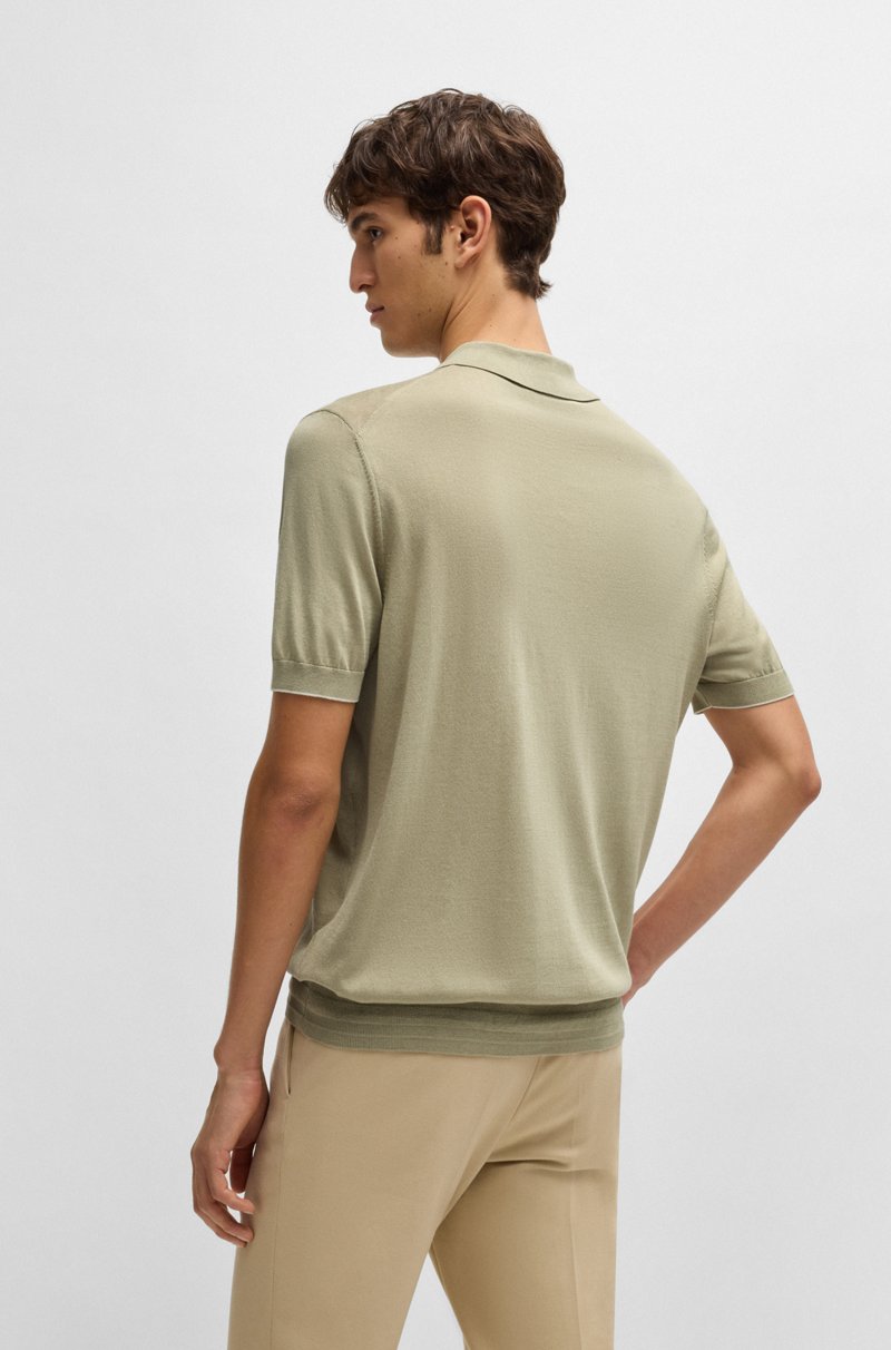 Hugo Boss Polo Regular Fit De Punto De Seda Y Algodón