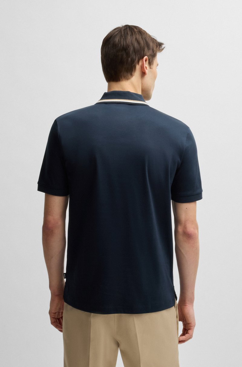 Hugo Boss Polo Slim Fit De Algodón Con Cuello A Rayas