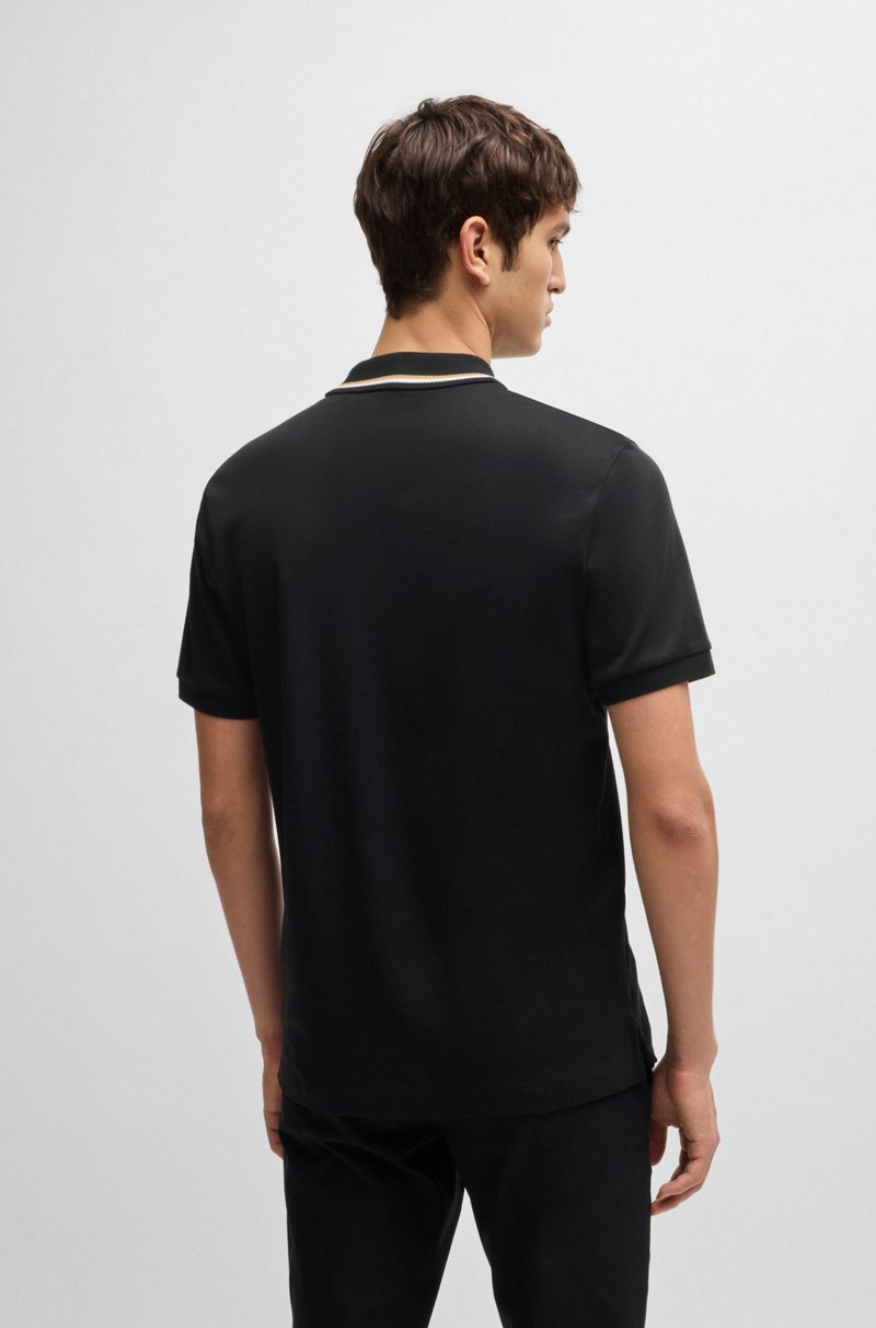 Hugo Boss Polo Slim Fit De Algodón Con Cuello A Rayas