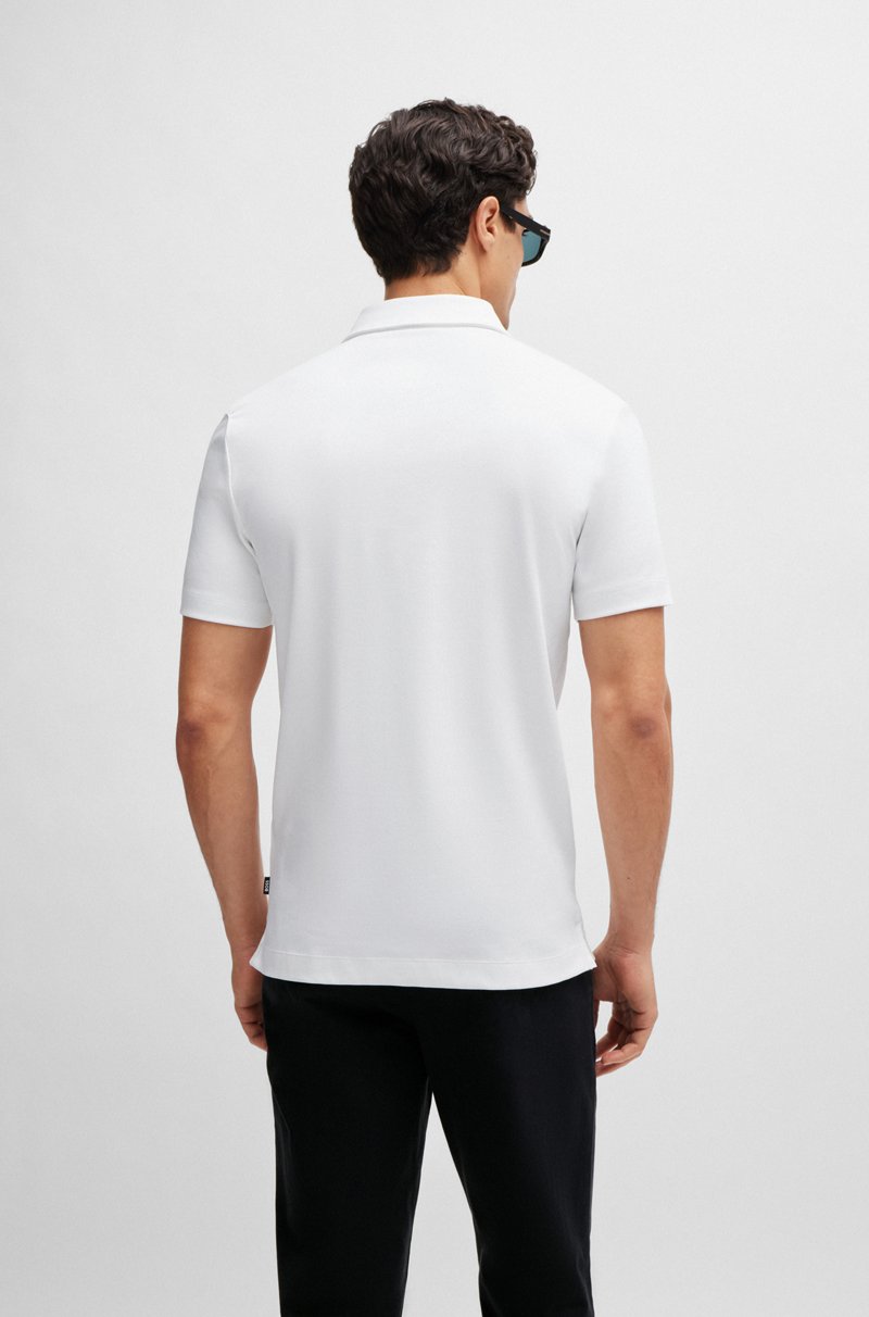 Hugo Boss Polo Slim Fit De Algodón Con Logo De Goma