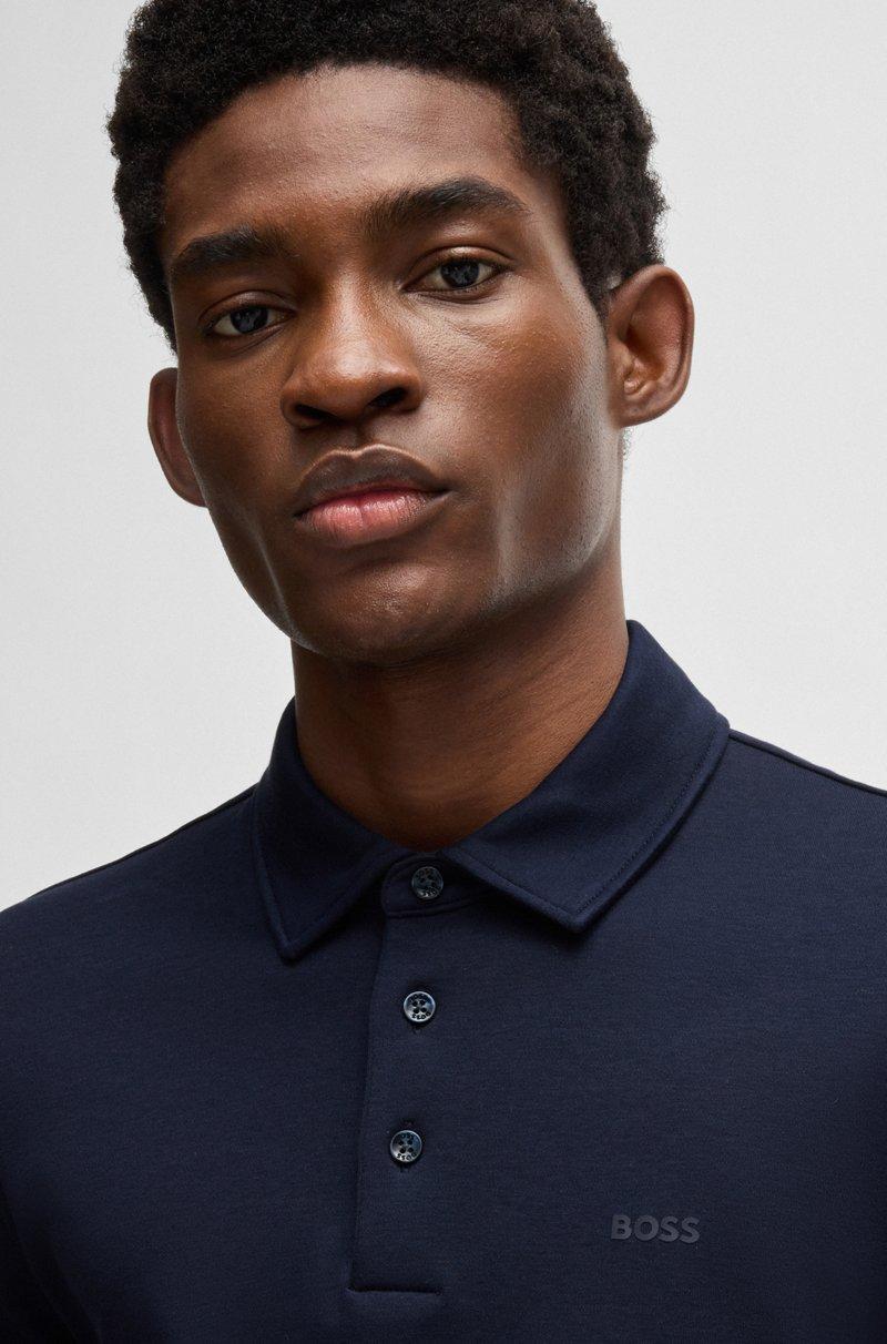 Hugo Boss Polo Slim Fit De Algodón Con Logo De Goma
