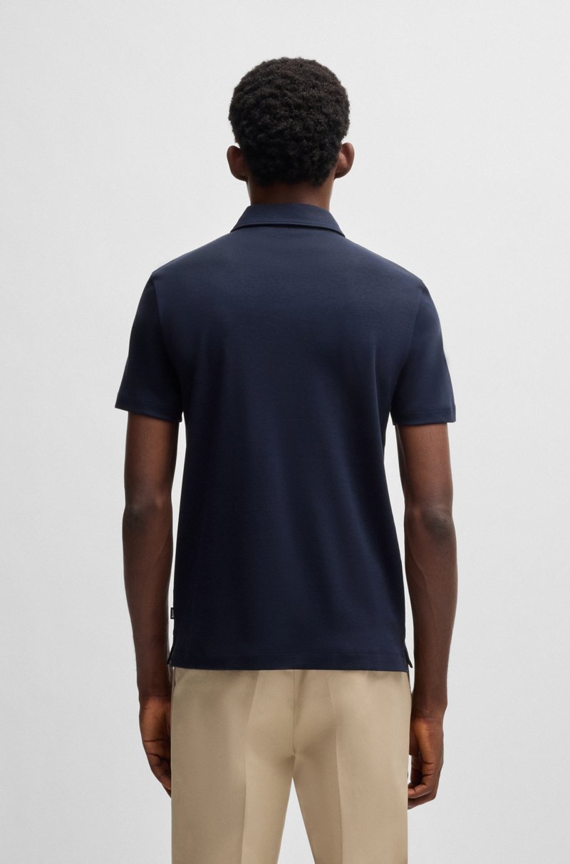 Hugo Boss Polo Slim Fit De Algodón Con Logo De Goma