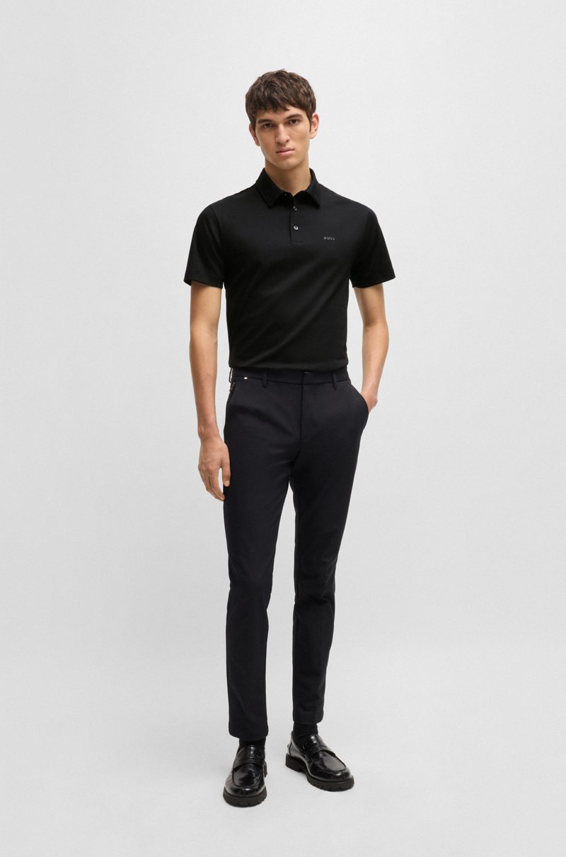 Hugo Boss Polo Slim Fit De Algodón Con Logo De Goma