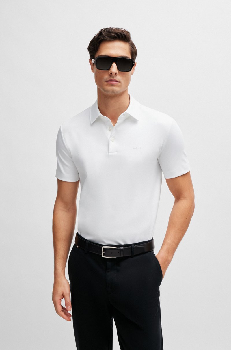 Hugo Boss Polo slim fit de algodón con logo de goma