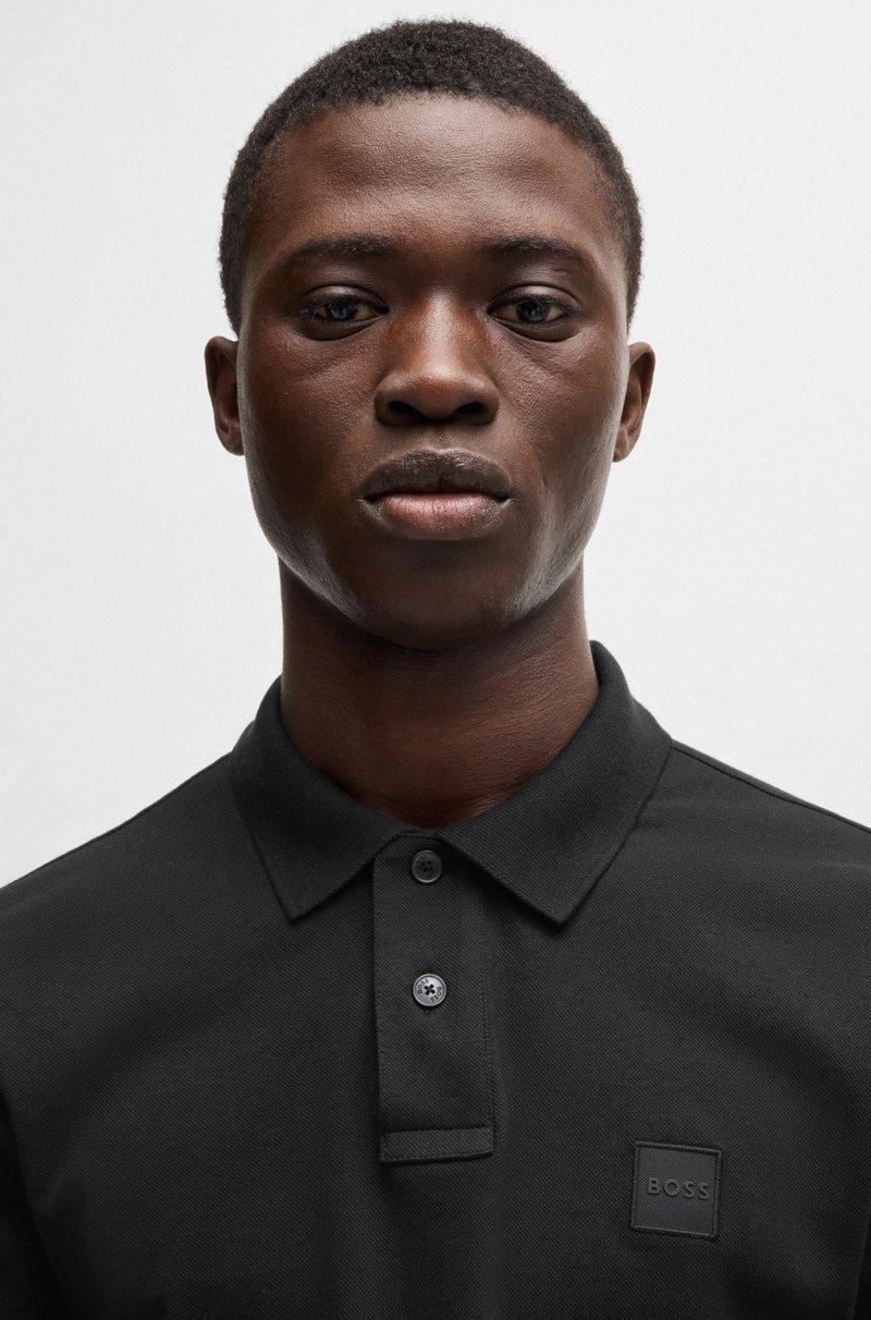 Hugo Boss Polo Slim Fit De Algodón Elástico Con Parche De Logo