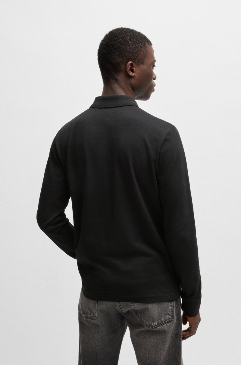 Hugo Boss Polo Slim Fit De Algodón Elástico Con Parche De Logo