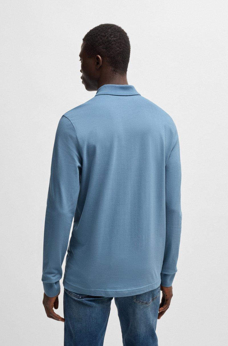 Hugo Boss Polo Slim Fit De Algodón Elástico Con Parche De Logo